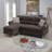 Reversible Sectional Set W/ 2 Accent Pillows In Tan-123813857