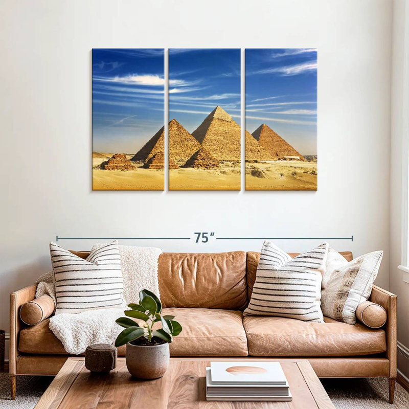 Pyramides égyptiennes de Gizeh Adella, H 36 po x l 57 po