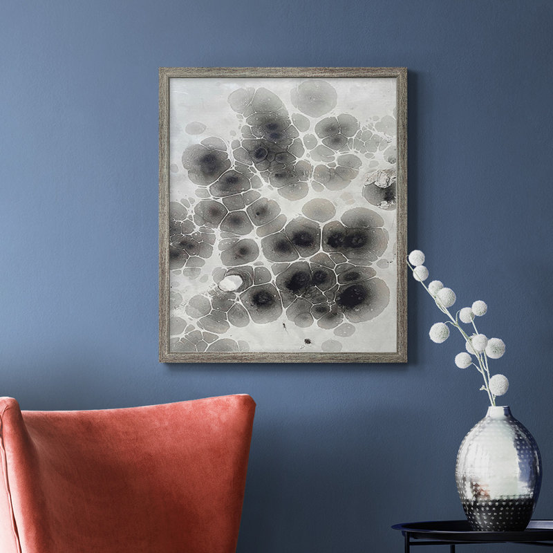 Toile encadrée de qualité supérieure Marble V - prête à être accrochée, Argent patiné, H 24 po x l 20 po