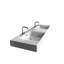 Lavabo mural Cento 3536 en blanc brillant et console murale Cento en noir mat