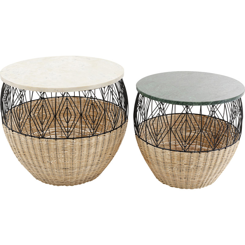 Marble Top Frame End Table