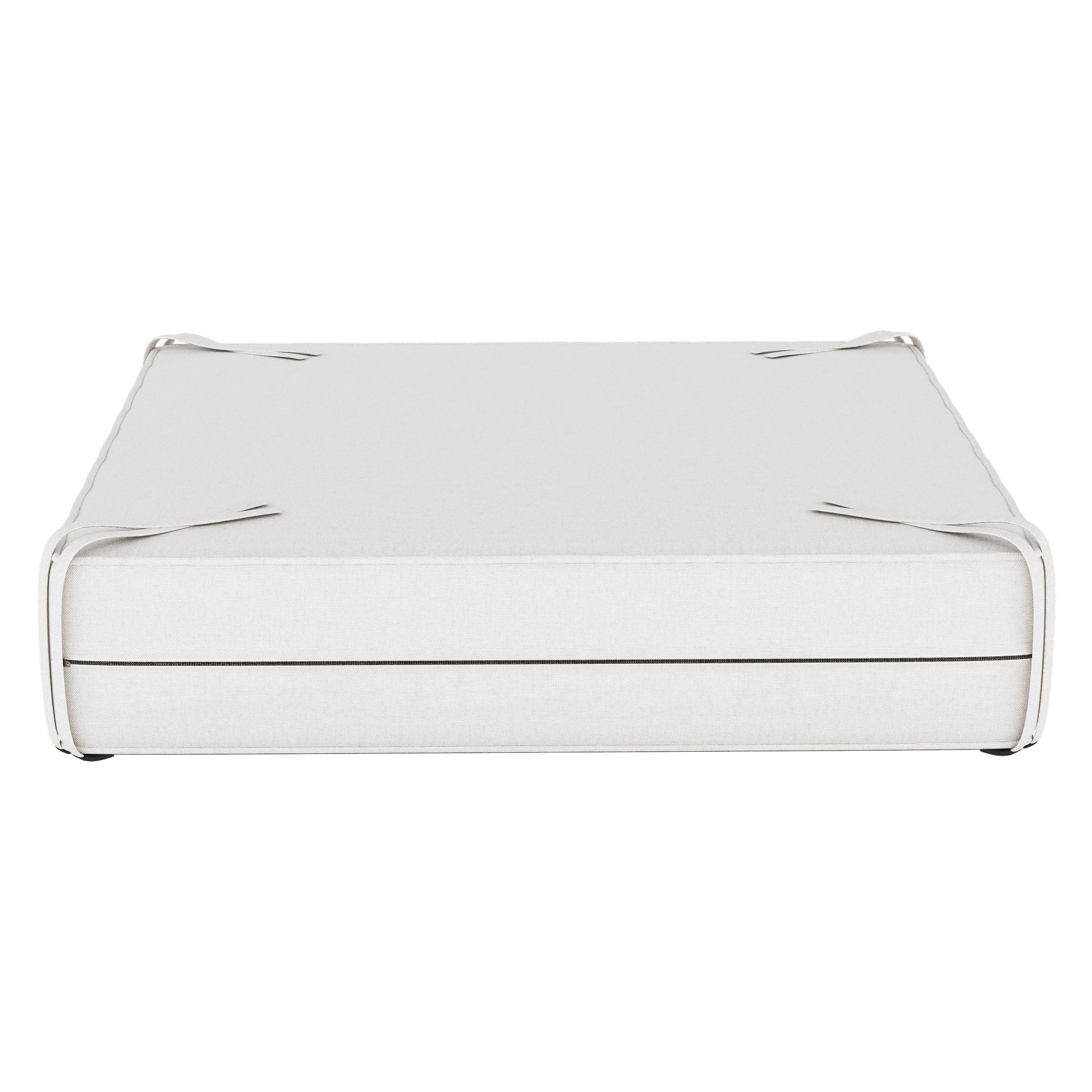 Sunbrella Outdoor Ottoman Cushion, Canvas Natural Sunbrella® Canvas