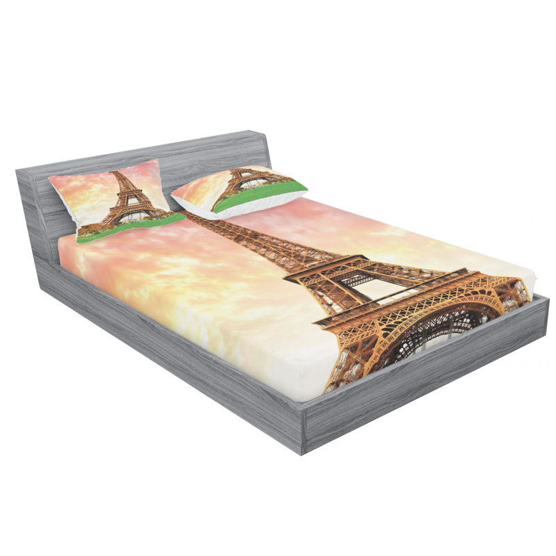 Microfiber Sheet Set, Queen Sheet Set with Fitted Sheet