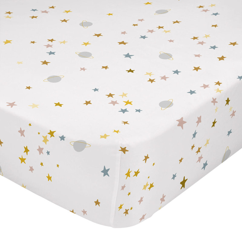 Igli 100% Cotton - Piece Standard Cot Fitted Sheet, 70cm W x 140cm L