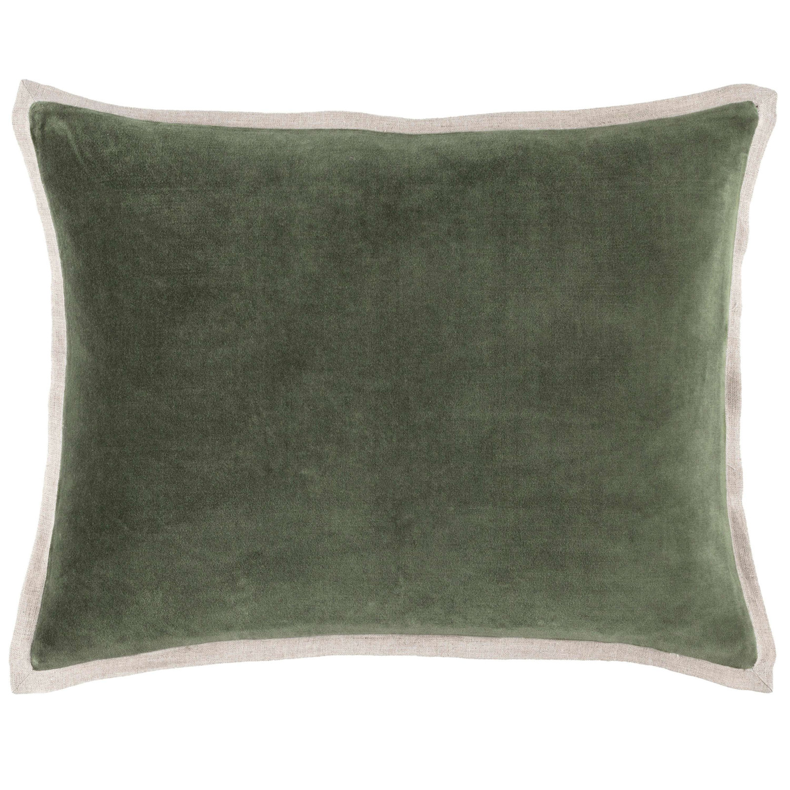 Gehry Velvet/Linen Decorative Pillow, Sage, Rectangle 16"H x 20"W, Pillow Cover Only - No Insert