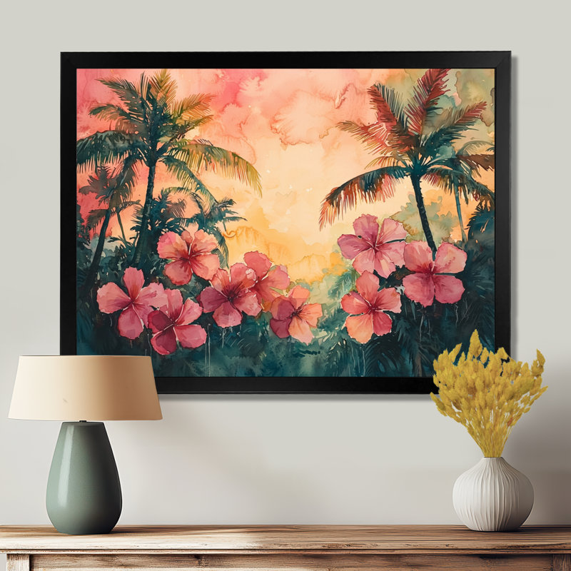 Chui, fleurs d'hibiscus en harmonie tropicale II - art mural hibiscus, Reproduction encadrée d'une seule photo
