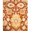 Tapis orange en laine noué à la main de conception unique 5 pi 1 po x 8 pi 4 po Hayner