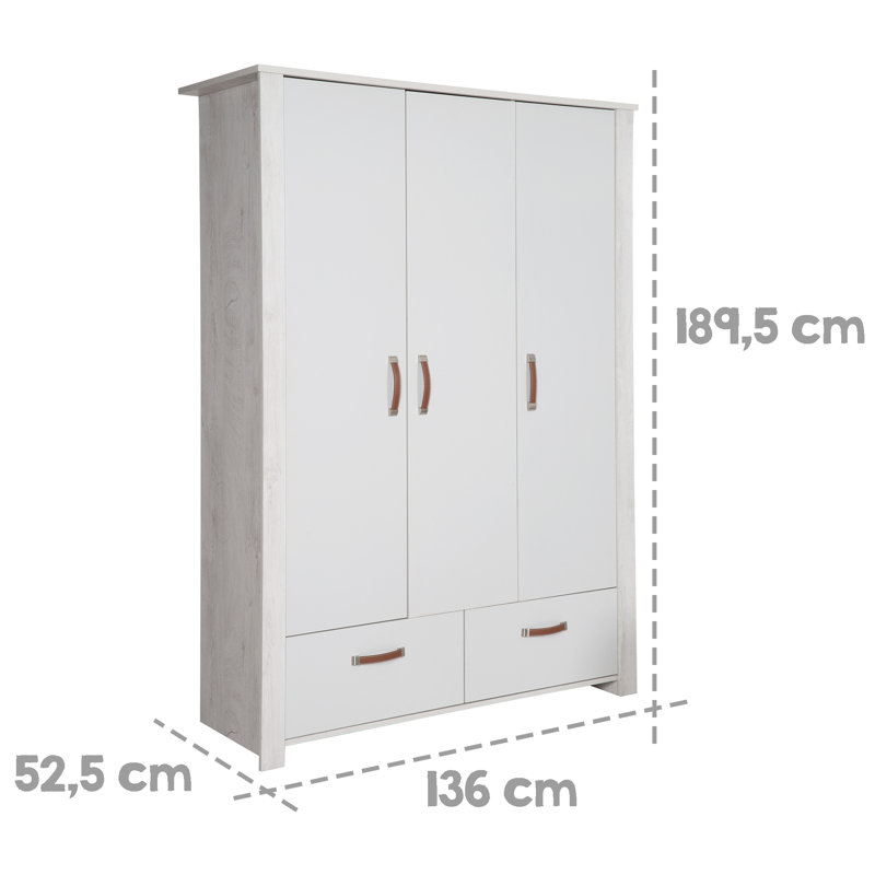 Mila 3 Door Wardrobe