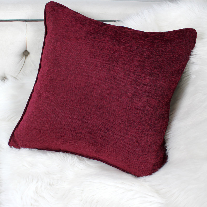  Homey Cozy Square Pillow Insert, Red