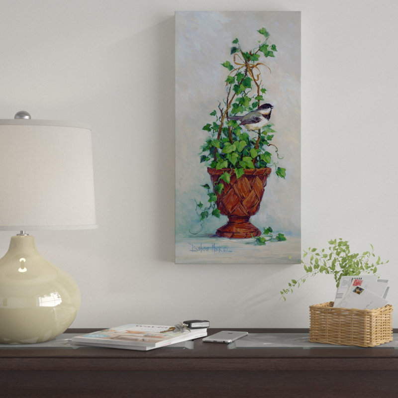 « ivy topiaire », reproduction de peinture à l’acrylique sur toile tendue, H 19 po x l 10 po x P 2 po