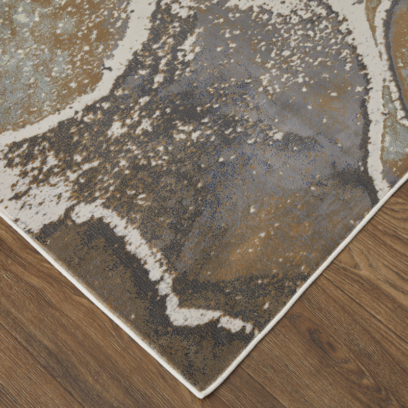 Tapis en polypropylène à motif abstrait industriel Takara, Rectangle 7 pi 9 po x 10 pi