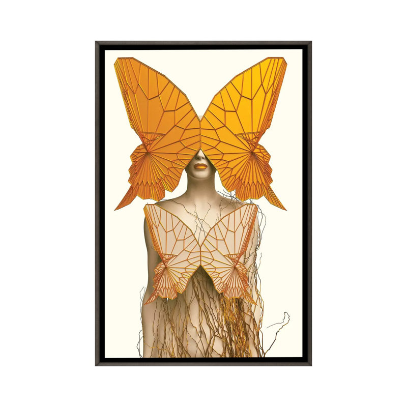 Transformation I - impression d'art graphique, Aucun mat, Toile avec cadre gris, H 26 po x l 18 po x 1,5 po