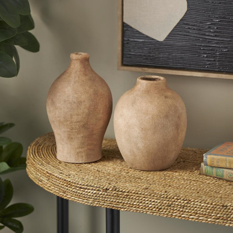 Vase texturé Bentley, Brun clair