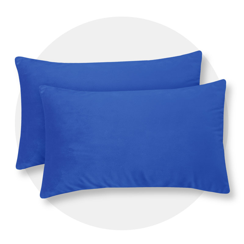 Rectangular Velvet Pillow Cover, Blue