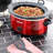 Better Chef 3 Quart Oval Slow Cooker in Red with Removable Stoneware Crock