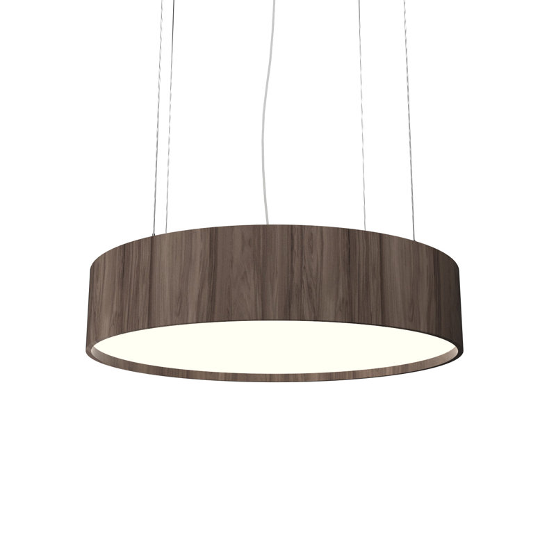 Cilíndrico 3 - Light Chandelier, 3, American Walnut