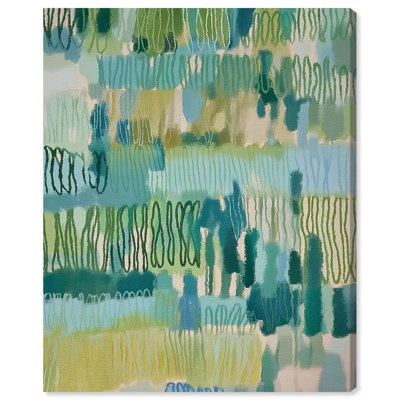 Field of Green Texture II Canvas Print Green Decor by Art Remedy