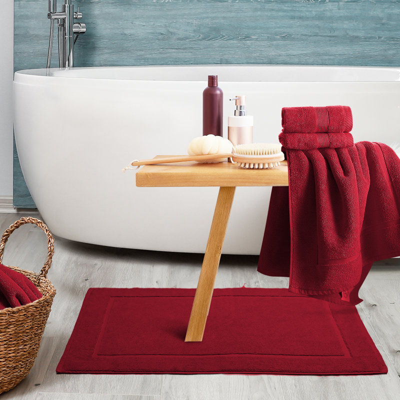 Danni-Leigh 6 Piece 100% Cotton Towel Set., Burgundy Red, 4-pack Bath Set