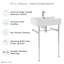 Ensemble de lavabo console en céramique Swiss Madison Well Made Forever SM-SK711-10C - 24 po