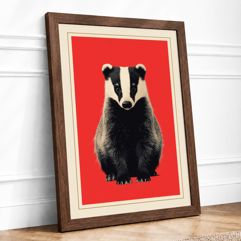 Bold Badger Modern - Print, Walnut, A3 - 42.0 x 29.7 cm