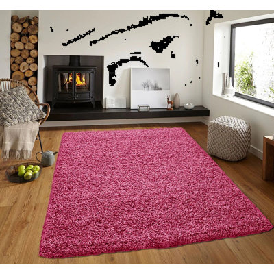 Solid Colour Shag Area Rug