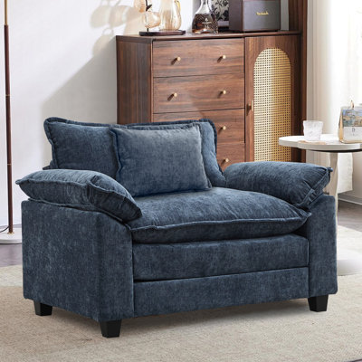 Fauteuil rembourré moderne à siège simple avec coussins Modern