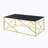 31.4 Inch Modern Two-Tier Square Coffee Table - An Elegant Combination of Clear Glass and Marble Pattern Sticker.It can be used as a coffee table,a side table or a display stand.-235532370