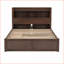 Lit plateforme double en pin massif avec panneau de rangement en MDF et lit gigogne Tiroirs, espresso - aucun sommier nécessaire