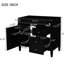 Meuble-lavabo 36 po, style moderne. 2 tiroirs et un tiroir basculant. Bois massif. . Noir Poids du produit: meuble-lavabo 72,87 lb, 36 po. &. Look séduisant-1168147616