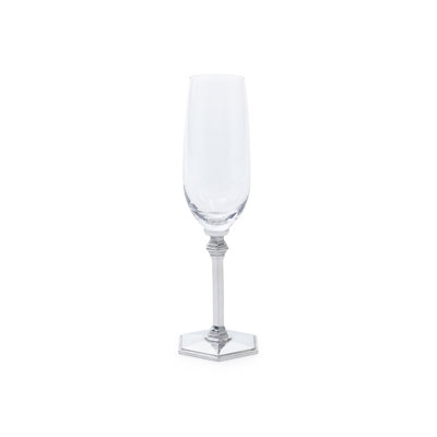 St. Anton Champagne Flute on Pewter Stem