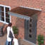 Auvent de porte 47 po x 34 po. Panneau en polycarbonate. . Chauffer. Jardin extérieur. Auvent brun foncé 47 po x 34 po - Rouille - Cantonnière de protection des yeux