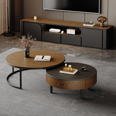 Coffee Table Set and TV Stand with Ample Storage