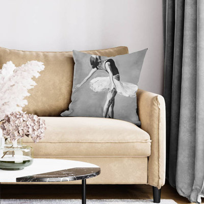 Classic Ballet Dancer Square Throw Pillow -  Begin Edition International Inc., 5541-2020-SP23