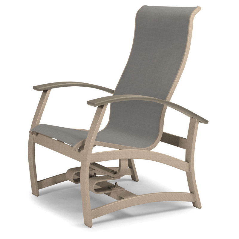 Askar Swivel Powder Coated Aluminum Outdoor Lounge Chair, Alloy Sunbrella®, Textured Desert, Desert P60