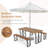 Jazzlynne 4 - Person Acacia Patio Dining Set with Rectangular Table