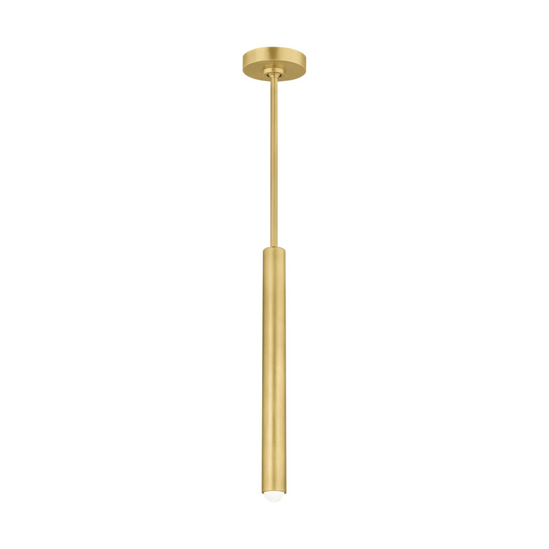 Ebell 1 - Light LED Pendant, Natural Brass