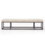 Banc rembourré en cuir véritable Roux-1867274303