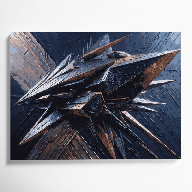 Art mural sur toile gris Sci Fi Simple géométrique, H 20 po x l 30 po