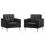 Fauteuils capitonnés en cuir Loft-1492314775