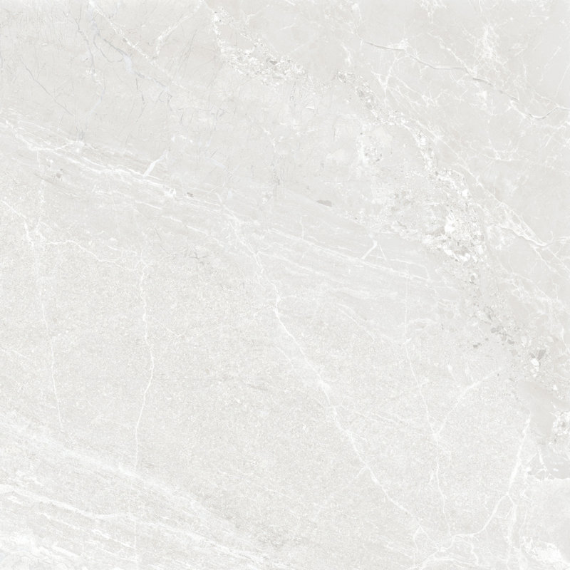 Spanish NoirBlanc Porcelain 24"x 24"x 9mm Floor and Wall Tile Case - White (4 PCS, 15.5 Sq. Ft.), White