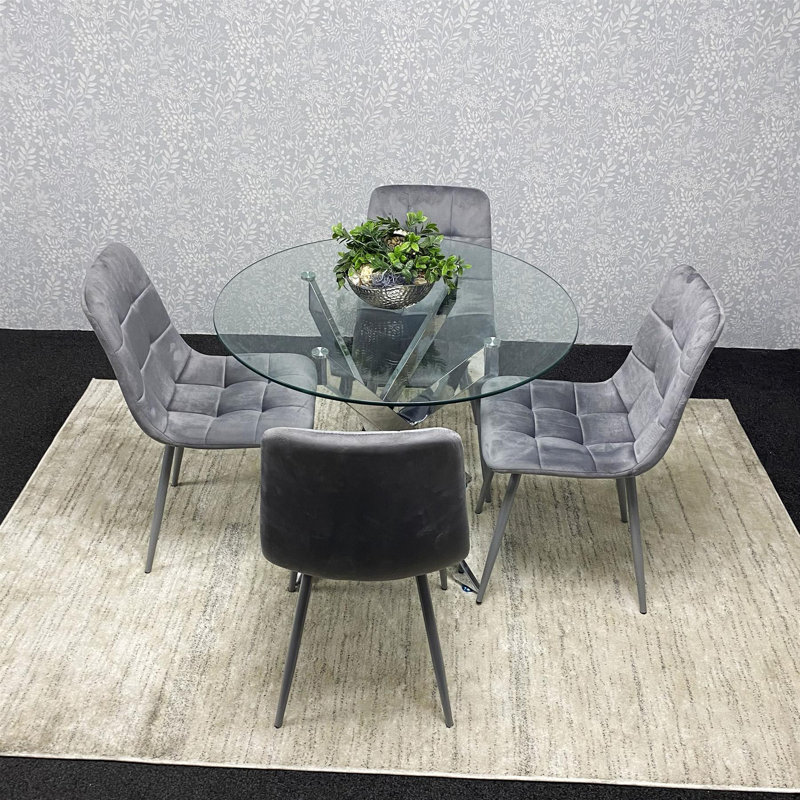 Aggappora 4 - Person Dining Set, Grey