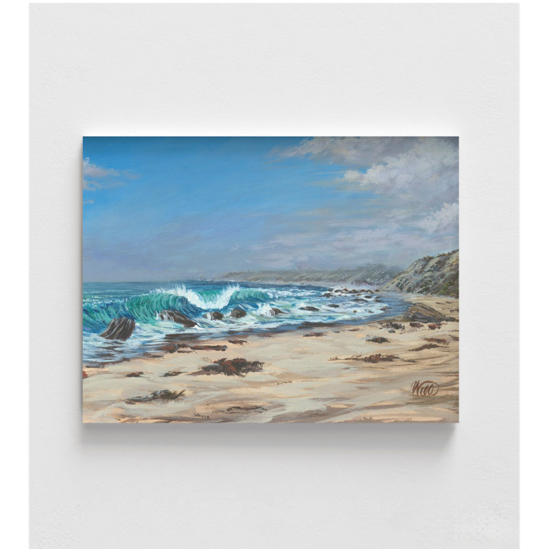 «Crystal Cove Newport Beach California», impression sur toile, reproduction de plage, impression de chalet, H 12 po x l 16 po
