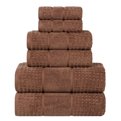 Hisela 3-Piece Waffle Cotton Towel Set