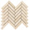 1" x 4" Marble Herringbone Mosaic Wall & Floor Tile