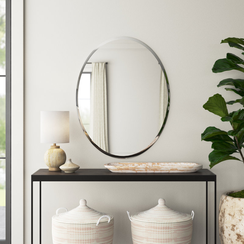 Caimen Flat Wall Mirror, 36" H x 28" W