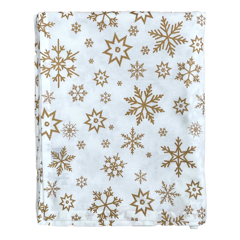 Casandra Tablecloth, Gold/White