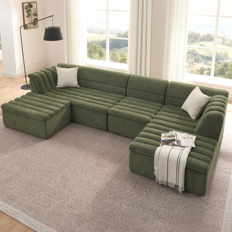 Canapé modulaire et moderne en chenille