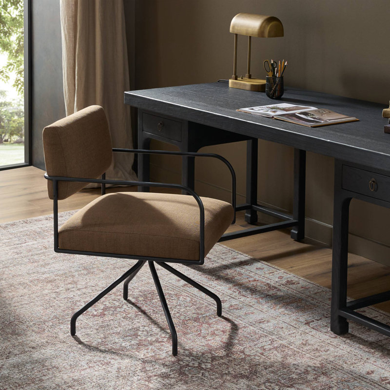 Cadhla Fenn Desk Chair-Crypton Nomad Mushroom, Crypton Nomad Mushroom Polyester Blend