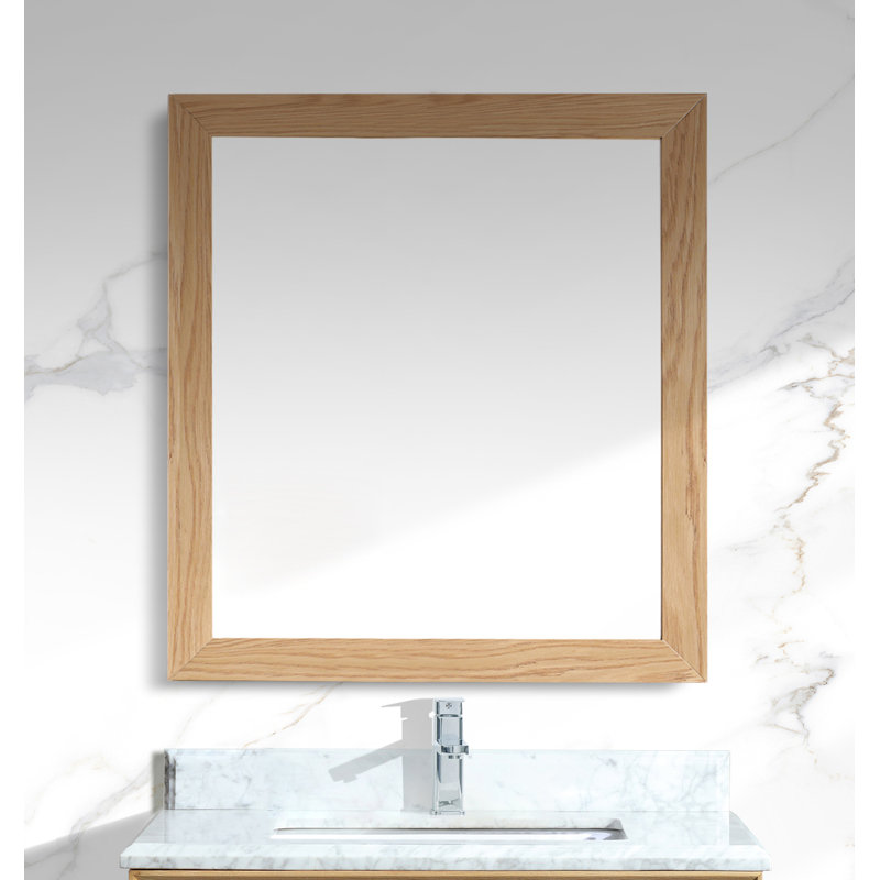Miroir de salle de bain/meuble-lavabo entièrement encadré Markes, Chêne blanc californien