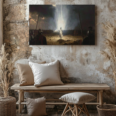 Canvas Divine Intervention Battlefield Canvasdramatic Scene Of Courage And Destiny Wall Wall Art